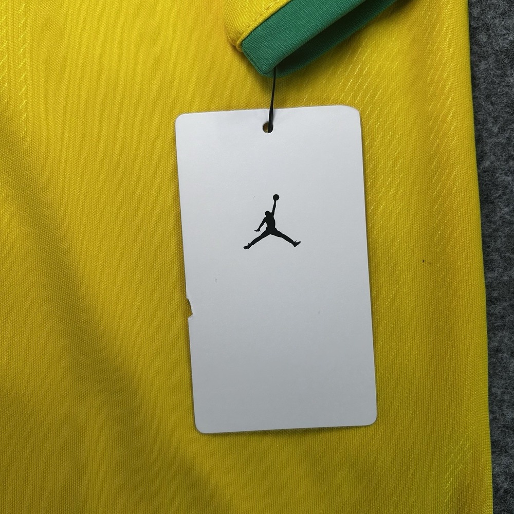 JORDAN x BRASIL Loose Polo Shirt Youth Size XL (13-15Y) Yellow Varsity Maze - Picture 7 of 7